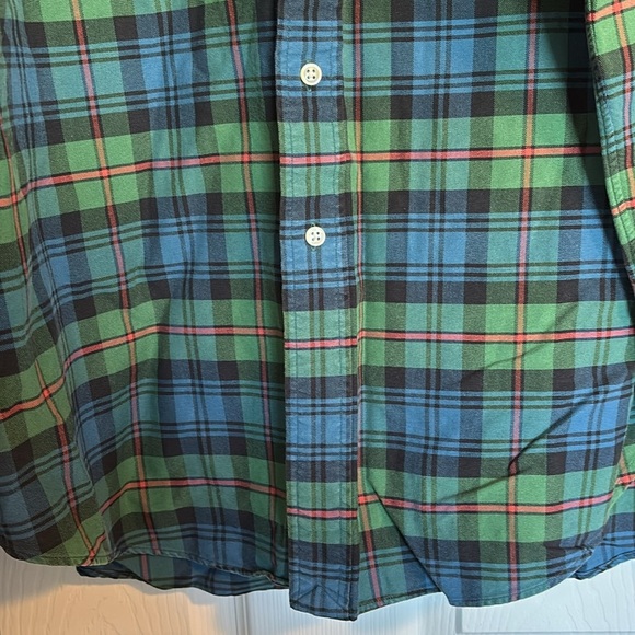Ralph Lauren men’s green plaid long sleeve button down shirt size XL - Picture 4 of 8